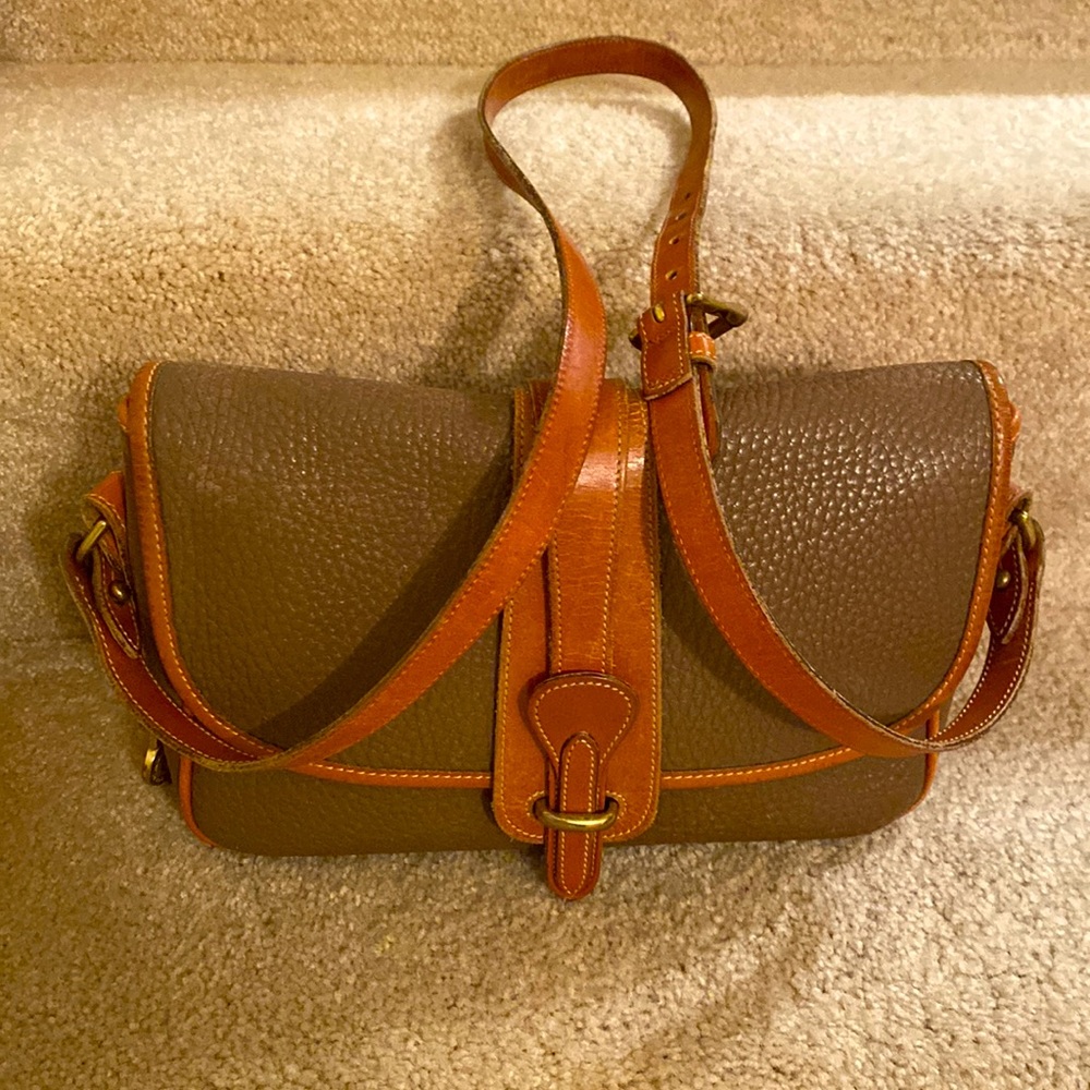 Dooney & Bourke Equestrian over Under Tack Bag -  Brown/British Tan - Vintage